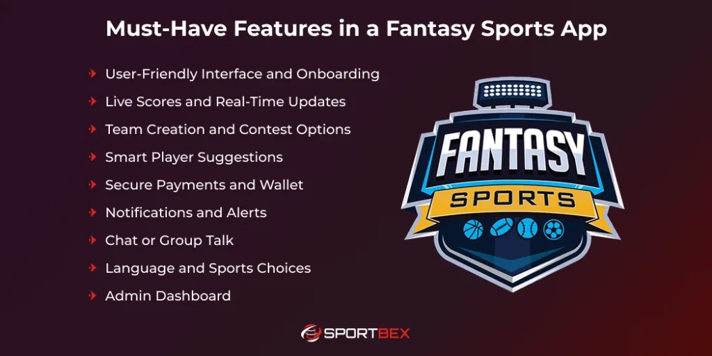 Must Have Features in a Fantasy Sports App 1
