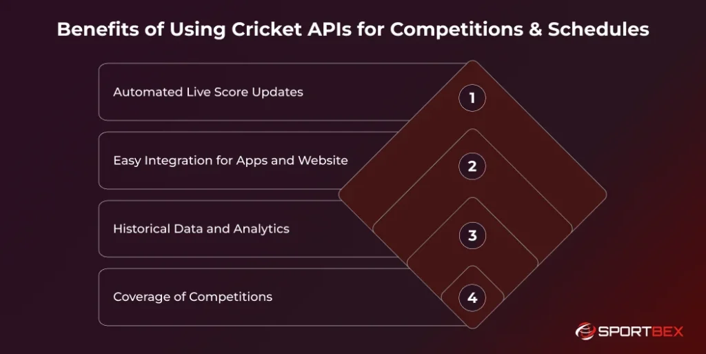 Benefits of Using Cricket APIs for Competitions Schedules