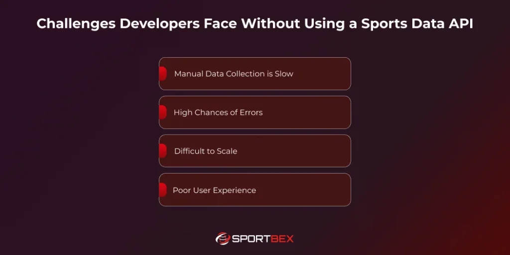Challenges Developers Face Without Using a Sports Data API